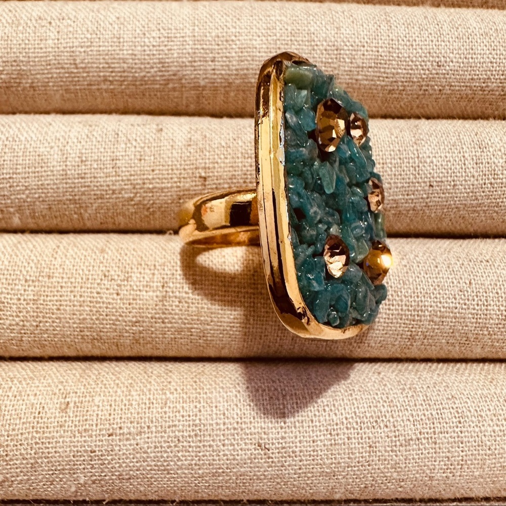 Sparkling Sage | Ring | Turquoise Amazonite Ring - Picture 6 of 15